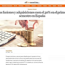 Las fusiones y adquisiciones caen el 30% en el primer semestre en Espaa